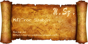 Móroc Szabin névjegykártya